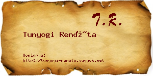 Tunyogi Renáta névjegykártya